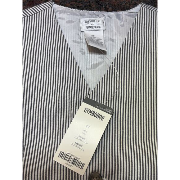 Gymboree Boys Gray Striped Vest Size 2t Easter Wedding NWT - Picture 4 of 9